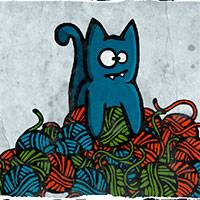 Бронко Блю: кот с зонтиком (Bronko Blue)