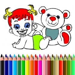 Раскраска Малышка Хейзл (Bts Baby Doll Coloring)