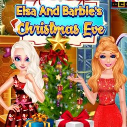 Эльза и Барби в канун Рождества